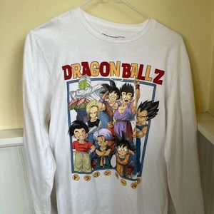 WHITE DRAGON BALL Z LONG SLEEVE TEE SHIRT / MENS SMALL